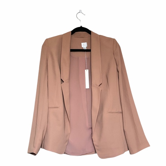 Lauren Conrad Taupe Crepe Boyfriend Blazer Size 6 - Picture 14 of 15
